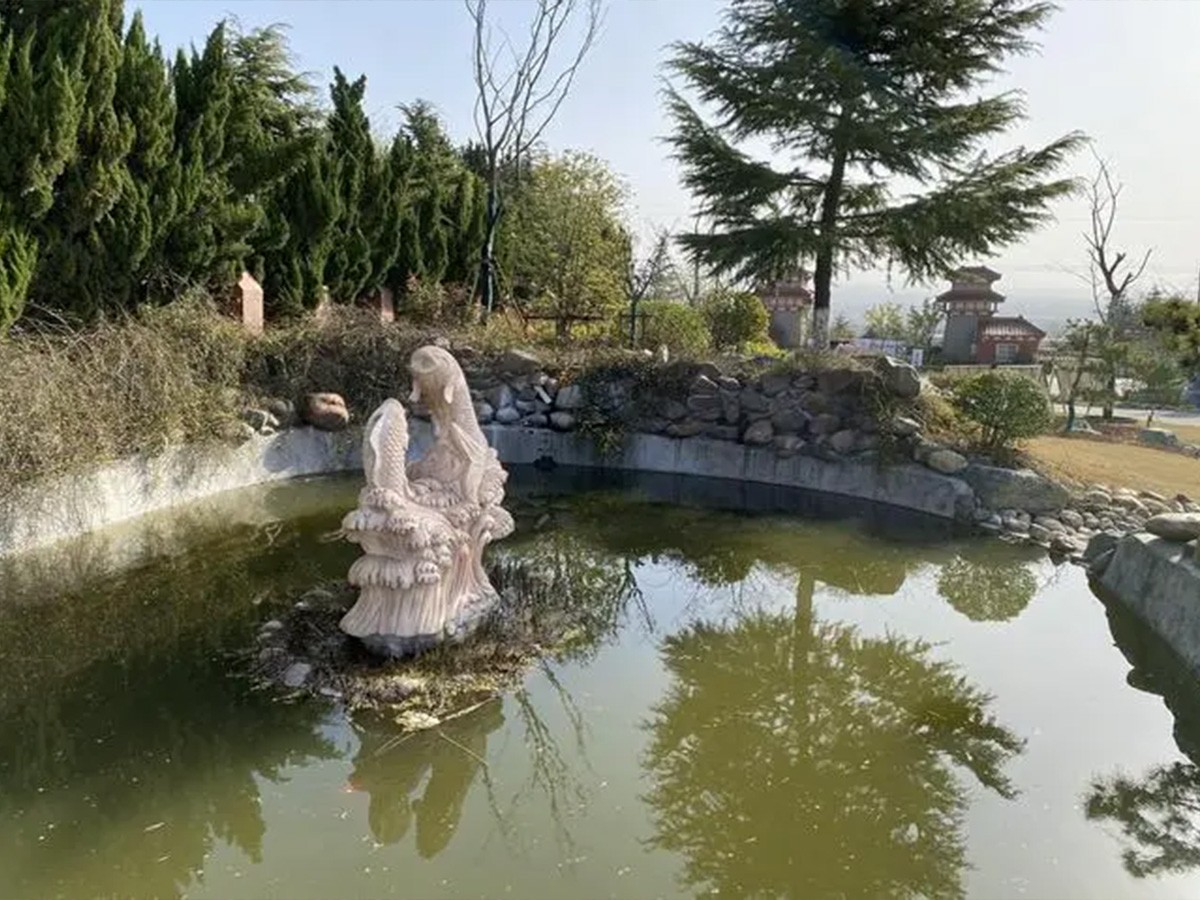陵园湖水